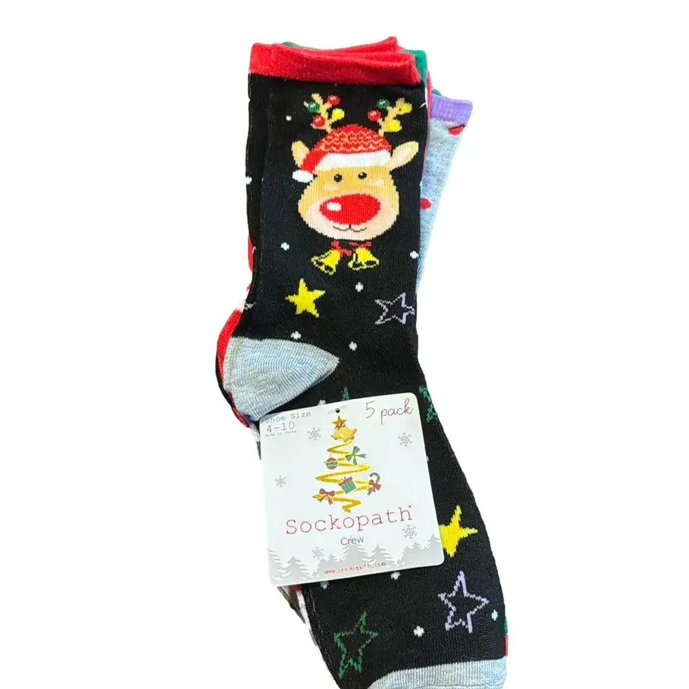 Bundle Sockopath Holiday Crew Socks 5 Pair